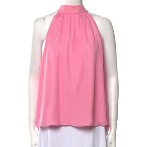 Pink and White Sleeveless halter top